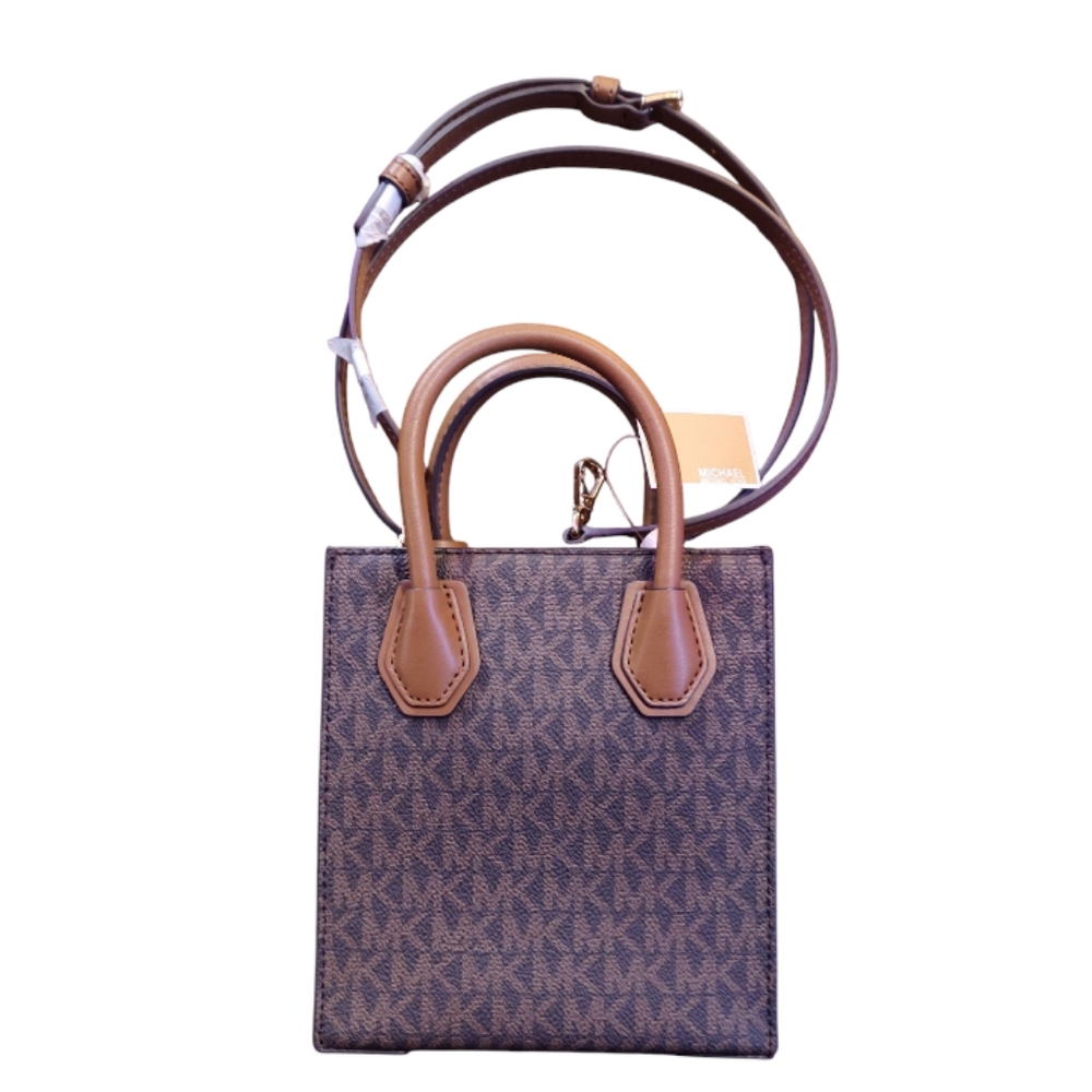 Michael Kors Mercer Extra-Small Pebbled Leather Crossbody Bag - Picture 2 of 3